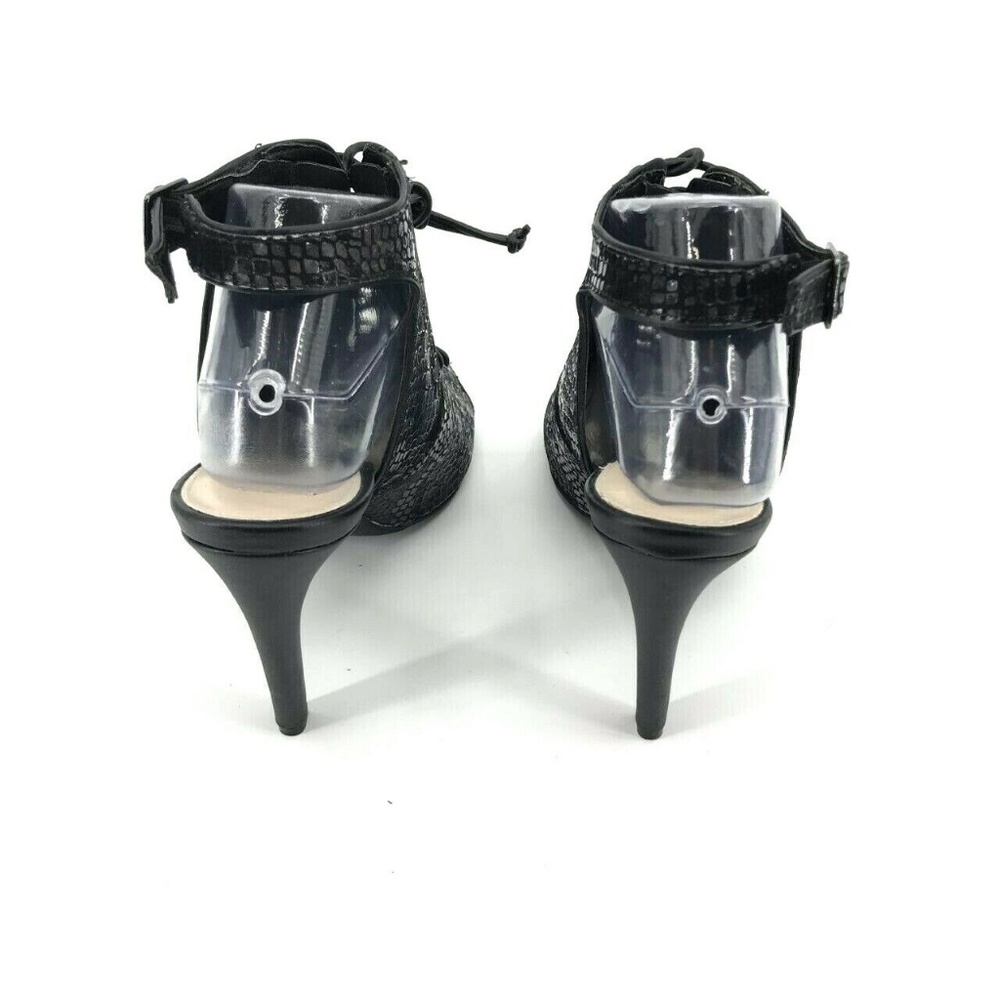 Bar III Adalia Open Lace Up Snakeskin Heels Sz 9.5 - Picture 5 of 8